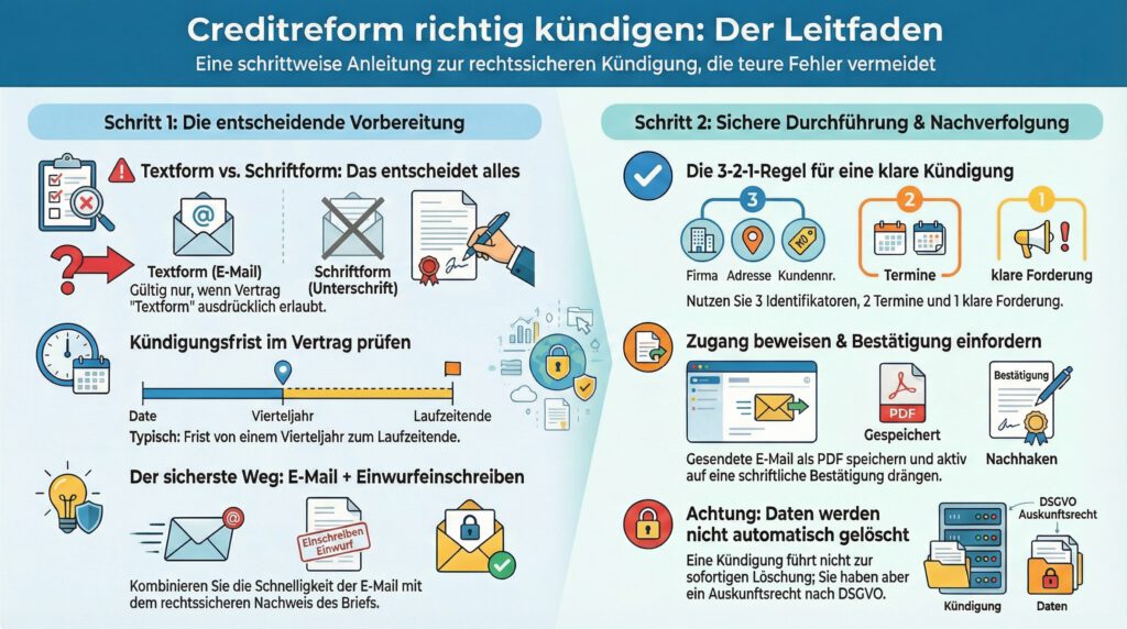 Anleitung zur Kündigung bei Creditreform