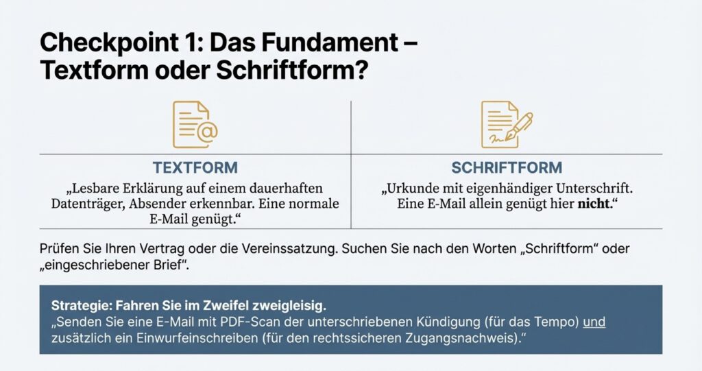 Creditreform per E-Mail kündigen Textform oder Schriftform