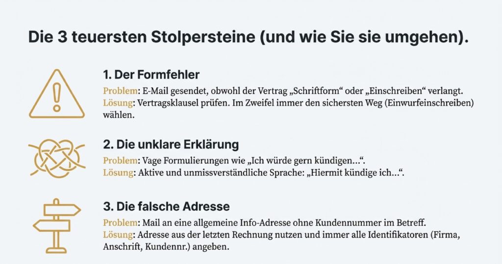 Stoplersteine zur Creditreform Kündigen per E-Mail