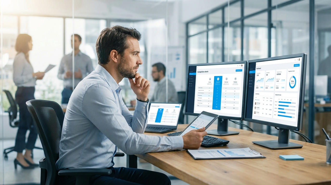 Creditsafe Deutschland: Entscheider vergleicht Monitoring, Integration und Business-Services im Büro