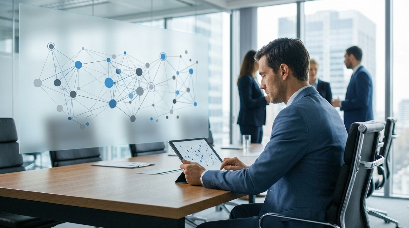 North Data: Recherche zu Unternehmensdaten und Netzwerken in moderner Büroumgebung