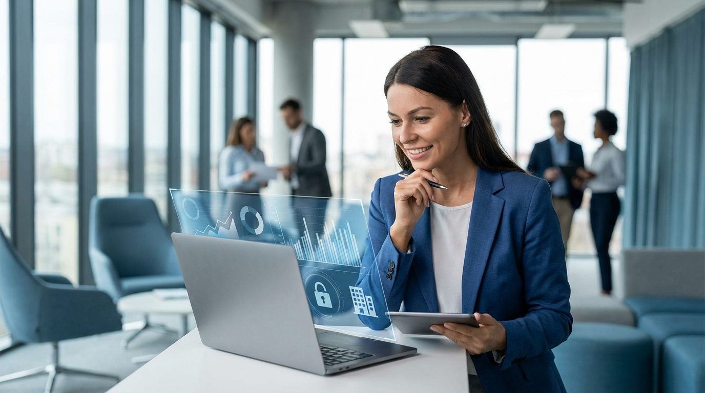 Wie seriös ist North Data: Entscheider überprüft Kontaktinformationen und Datenaufbereitung im Büro