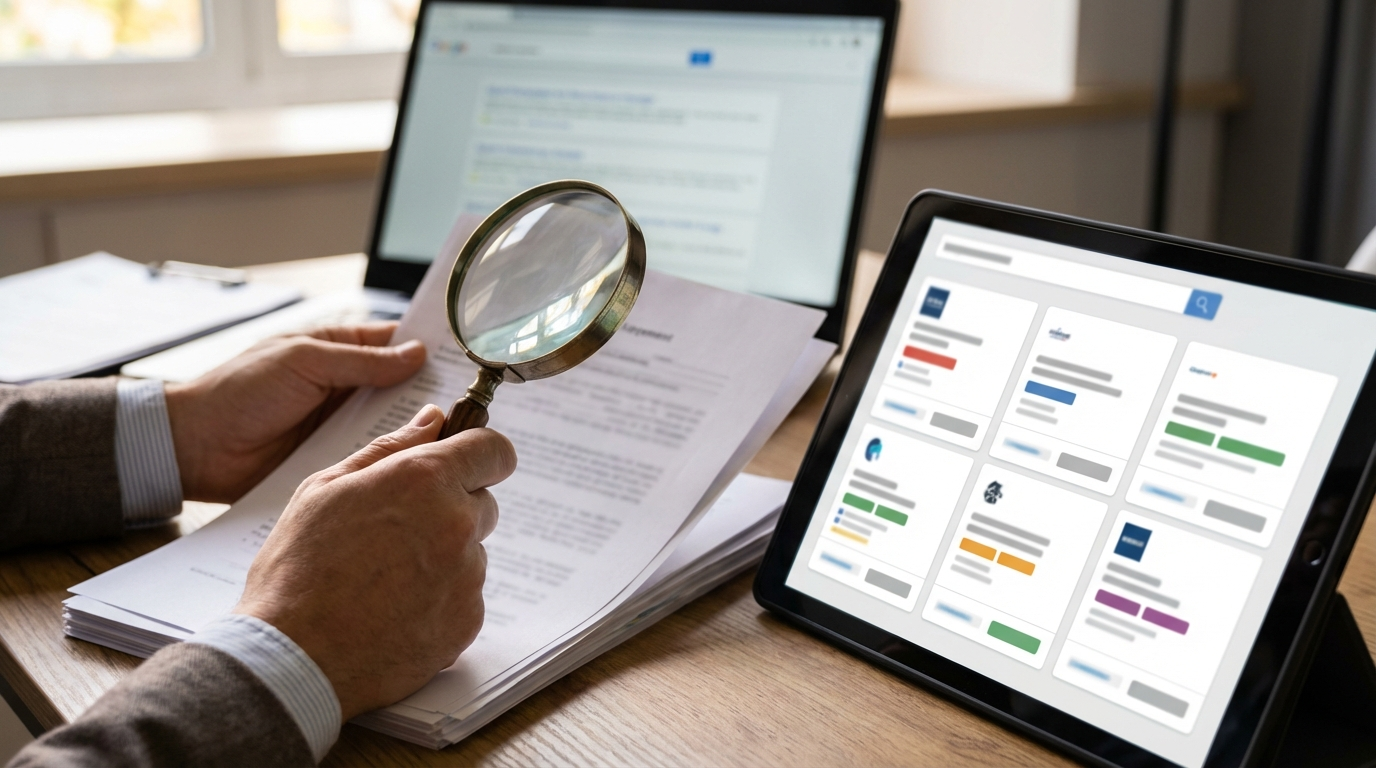 Insolvenzbekanntmachungen suchen: Rechercheprozess mit Suchlogik, Dokumenten und Trefferprüfung