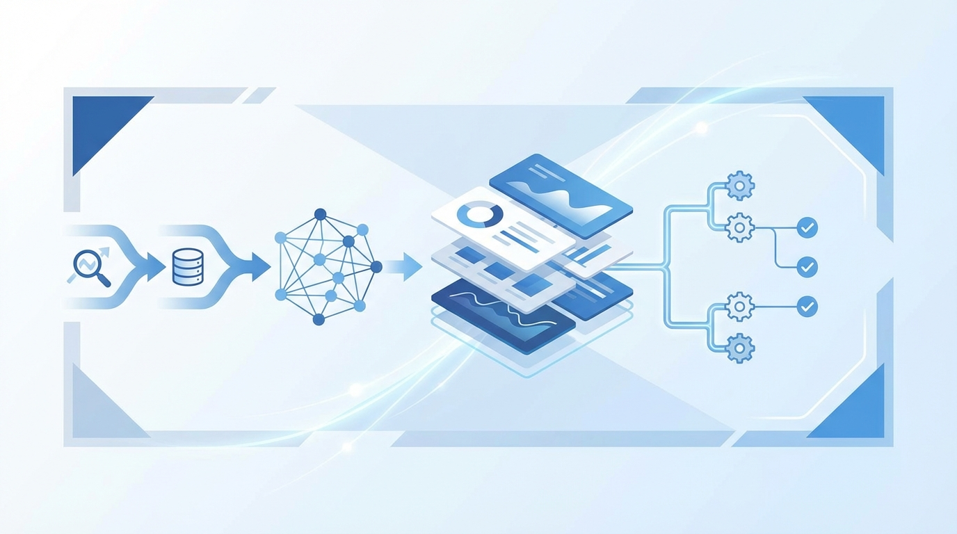 North Data: Recherche von Firmenunterlagen und wirtschaftlichen Zusammenhängen auf Schreibtisch