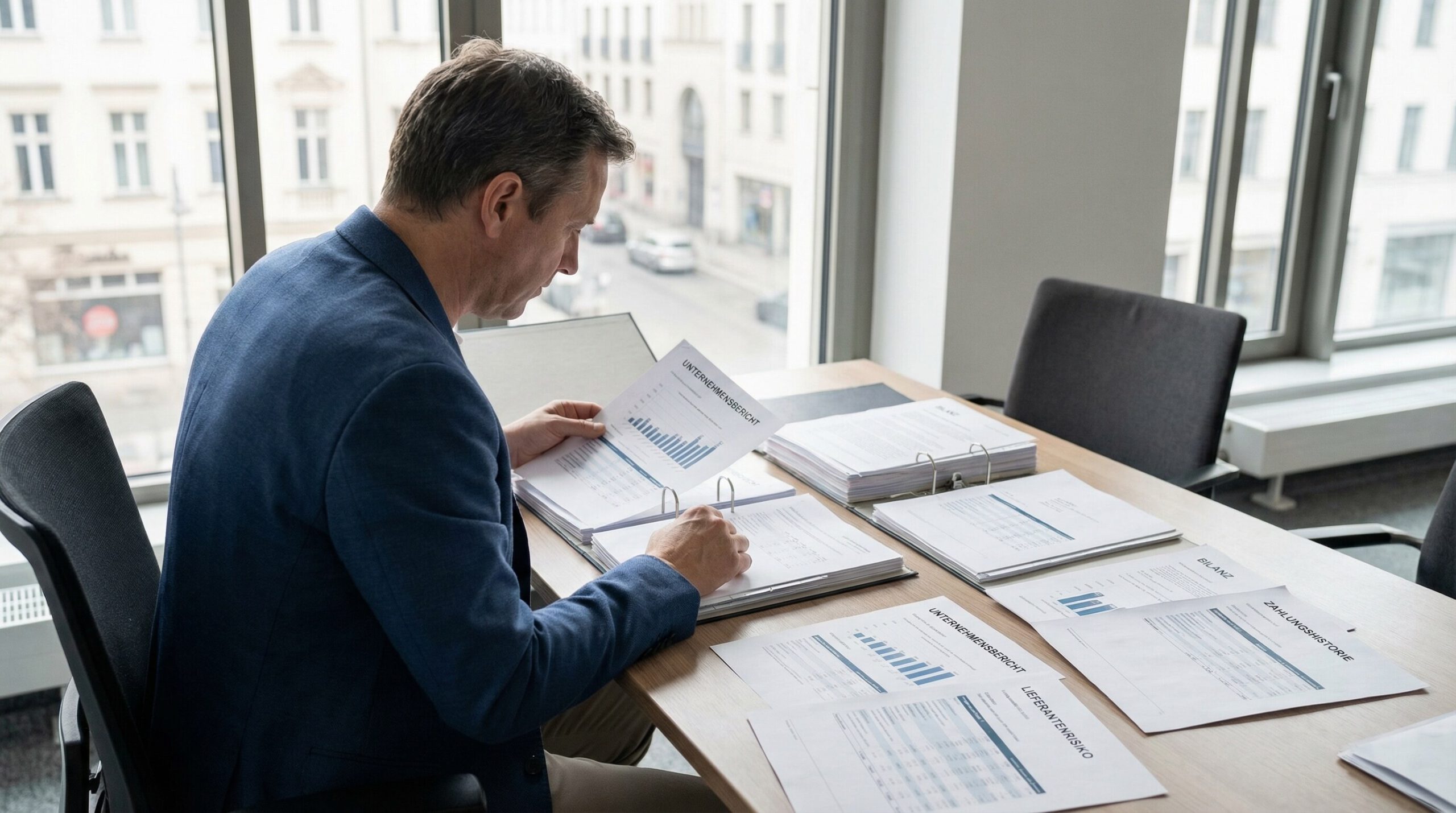 Bonitätsindex im B2B-Kontext mit Dokumenten und Risikoprüfung