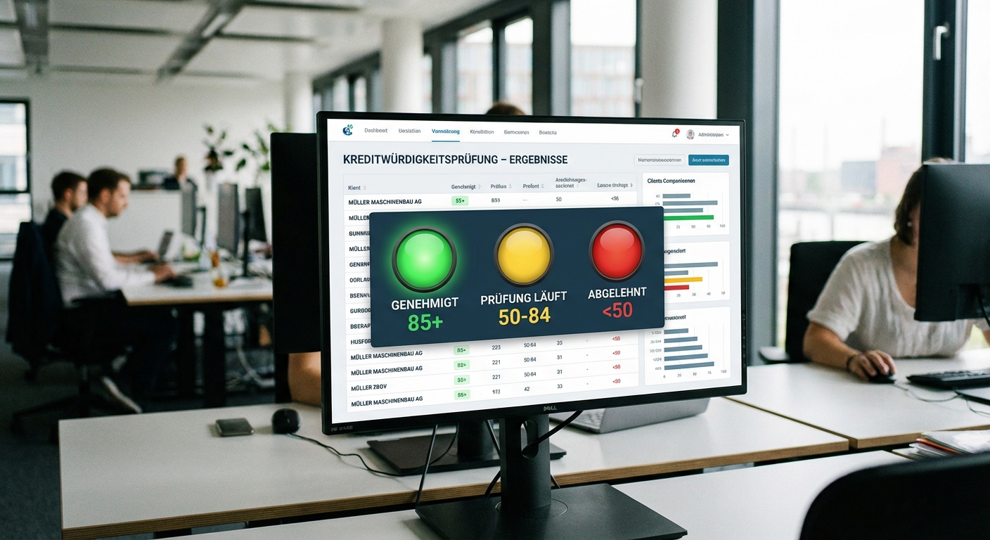 Professionelle Beratungssituation zu Bonitätsprüfung und Kreditrisiko