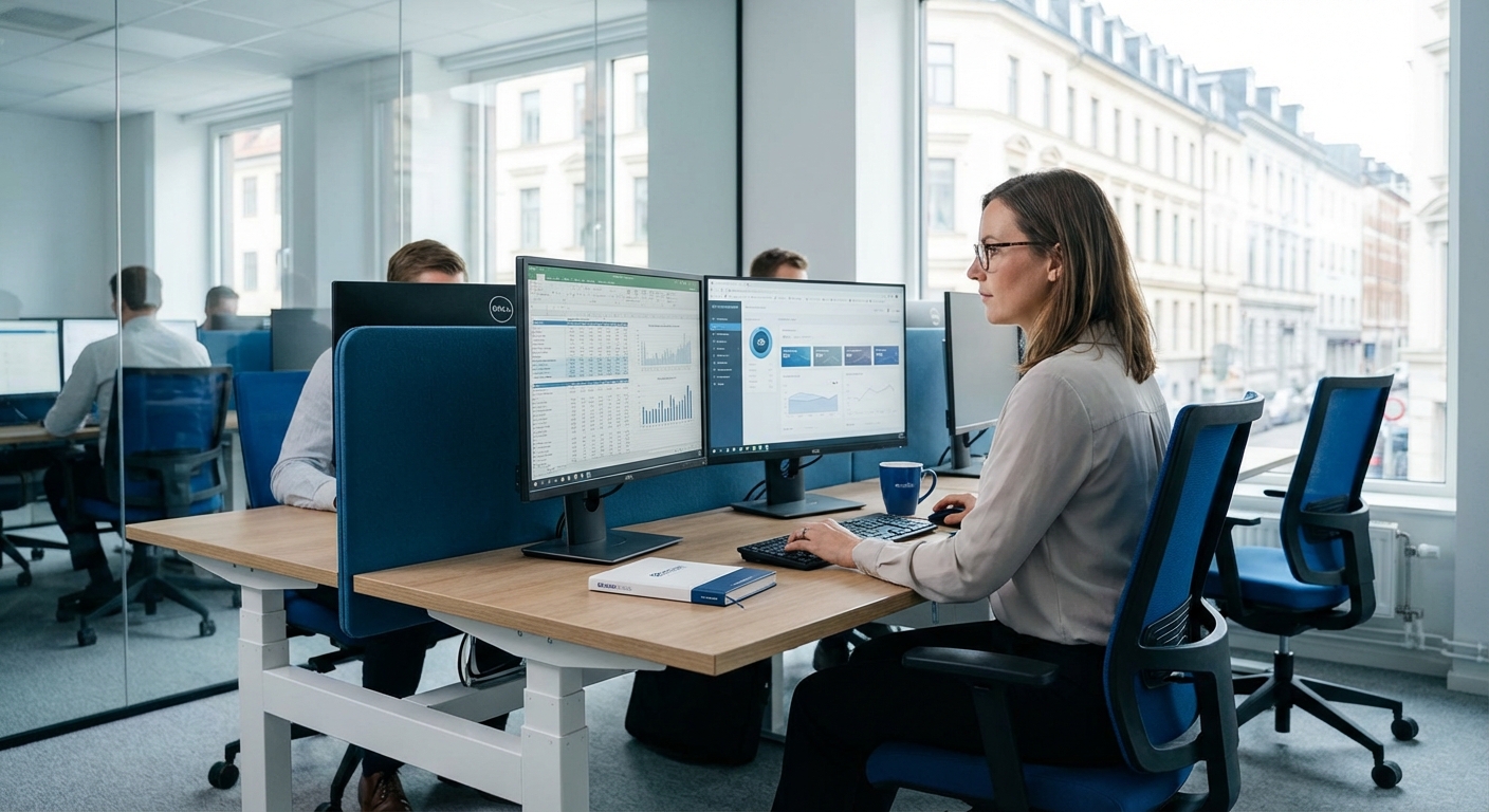 Analyst prüft Finanzdaten für Bonitätsbewertung