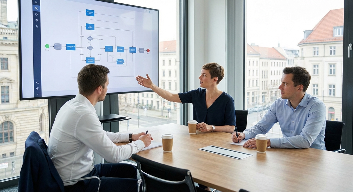 Business-Meeting zur API-Integration für Bonitätsentscheidungen