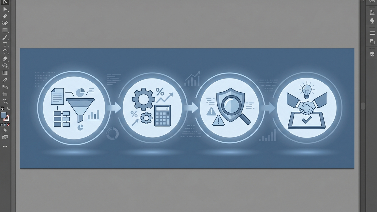 Prozess vom Jahresabschluss zu Kennzahlen, Interpretation und Entscheidung