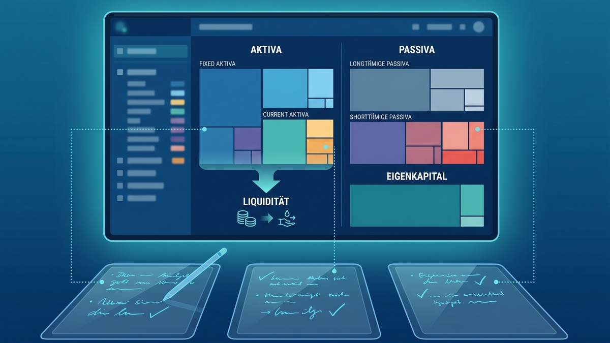 Vergleich zentraler Bilanzkennzahlen für Eigenkapital, Liquidität und Risiko