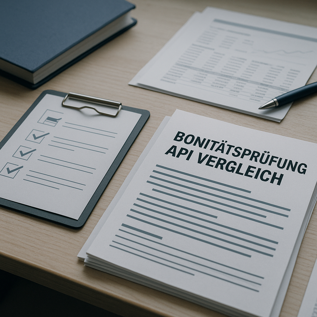 Geschäftsdokumente und API-Integration – technische Unterlagen auf dem Schreibtisch