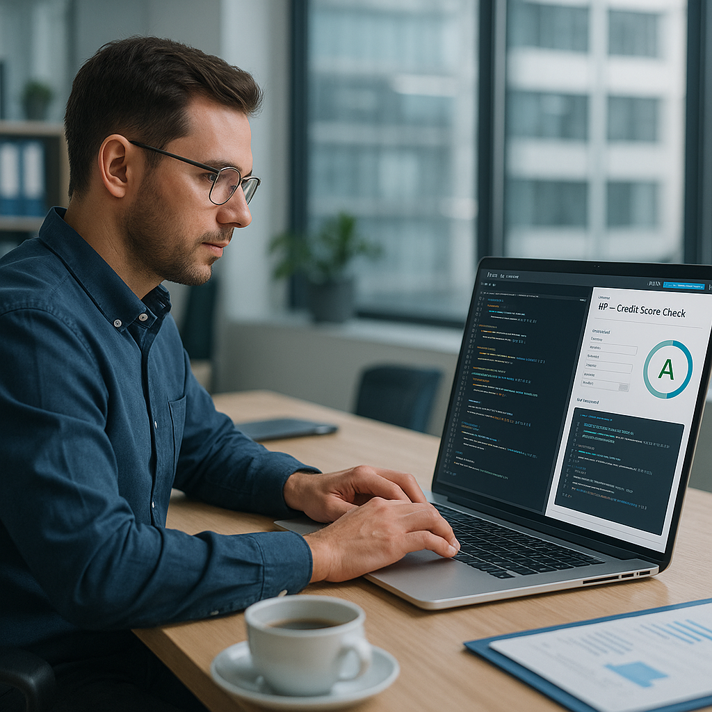 Entwickler bei der API-Integration – modernes Tech-Office