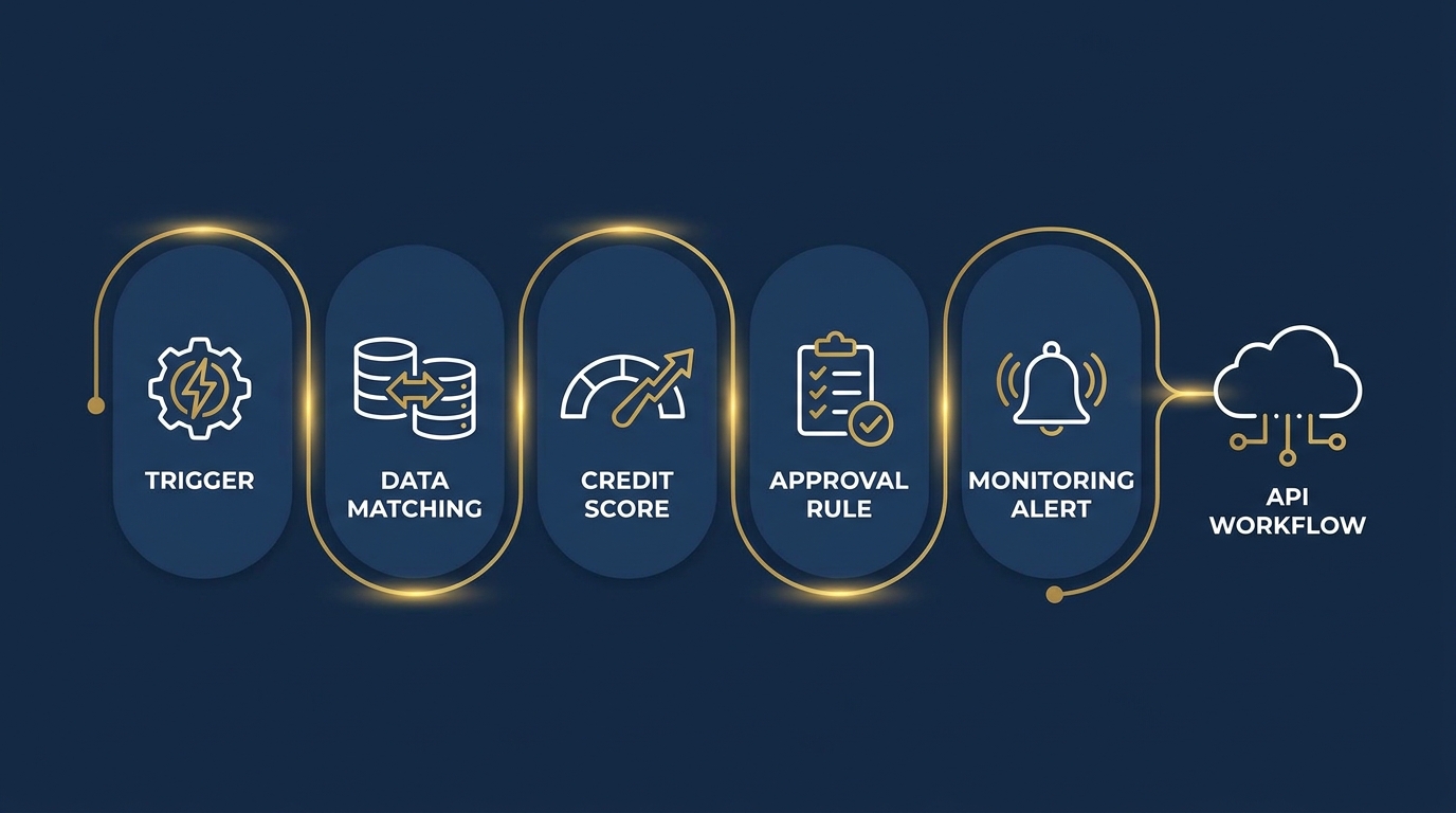 Bonitätsprüfung automatisieren Ablauf von Trigger über Datenprüfung bis Freigabe und Monitoring im B2B Prozess