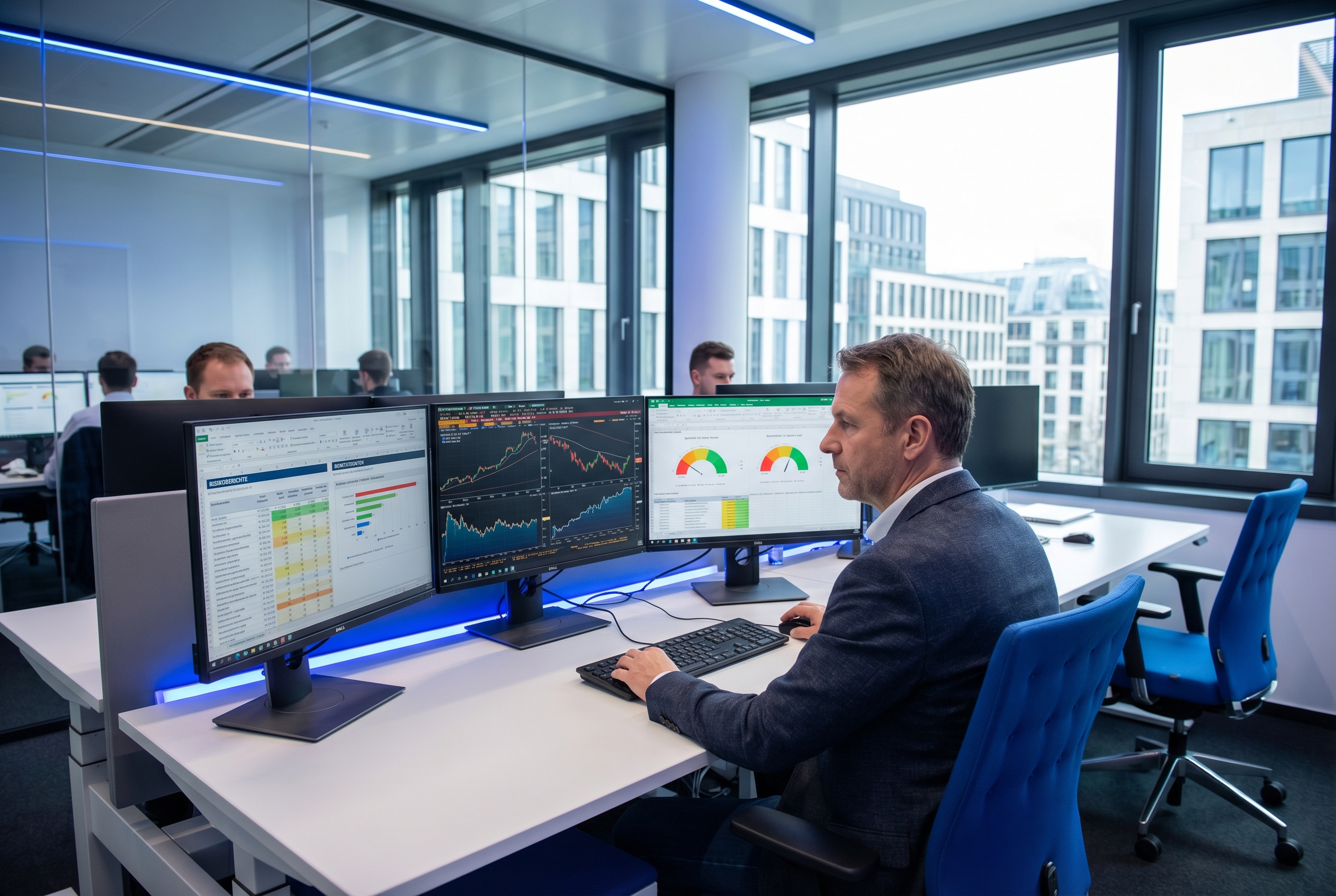 Bonitätsprüfung Echtzeit API – Finanzanalyse und Risikobewertung auf Monitoren