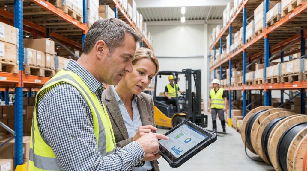 Bonitätsprüfung Elektrogroßhandel mit Kreditentscheidung im Warenlager