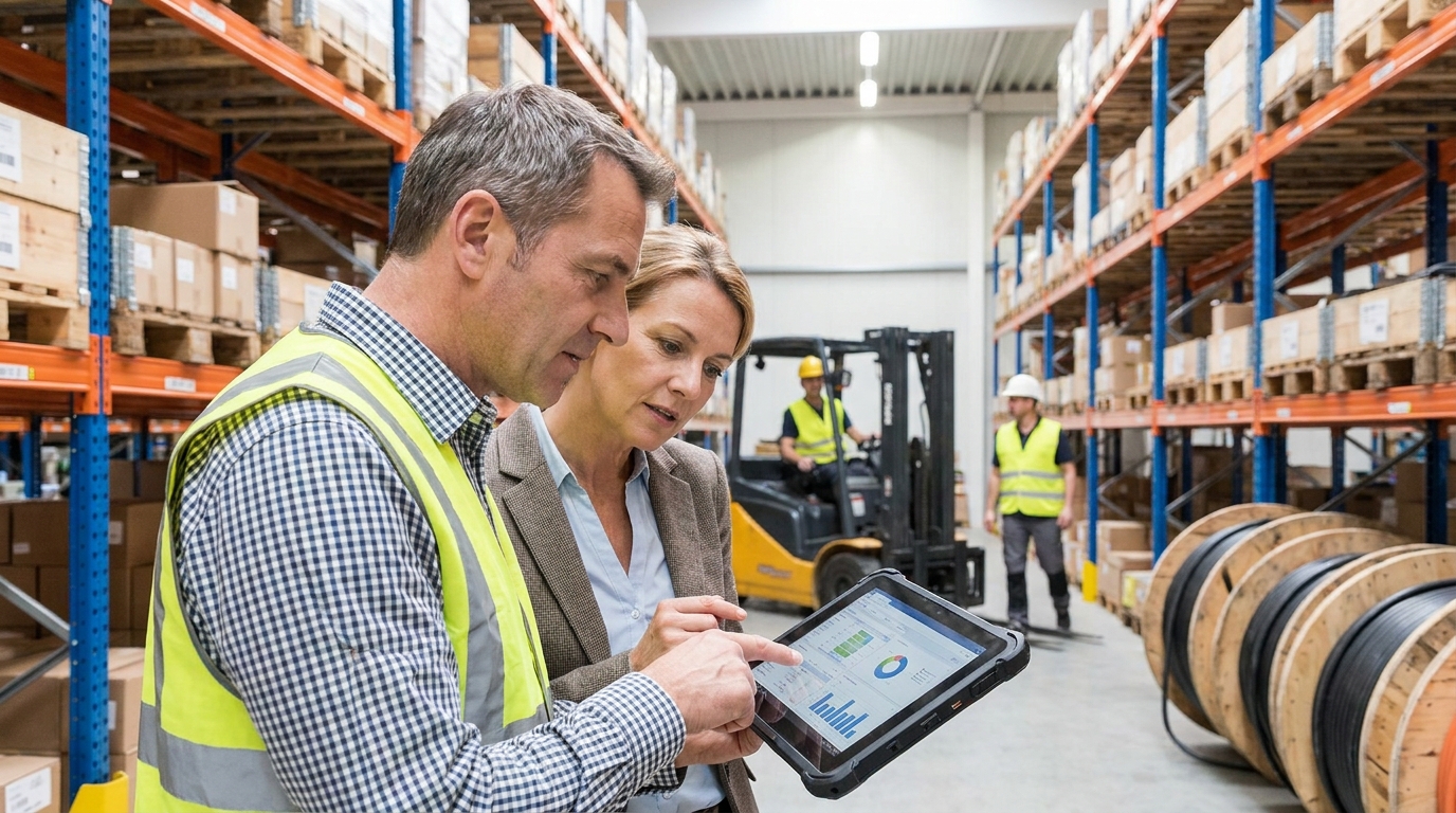 Bonitätsprüfung Elektrogroßhandel mit Kreditentscheidung im Warenlager