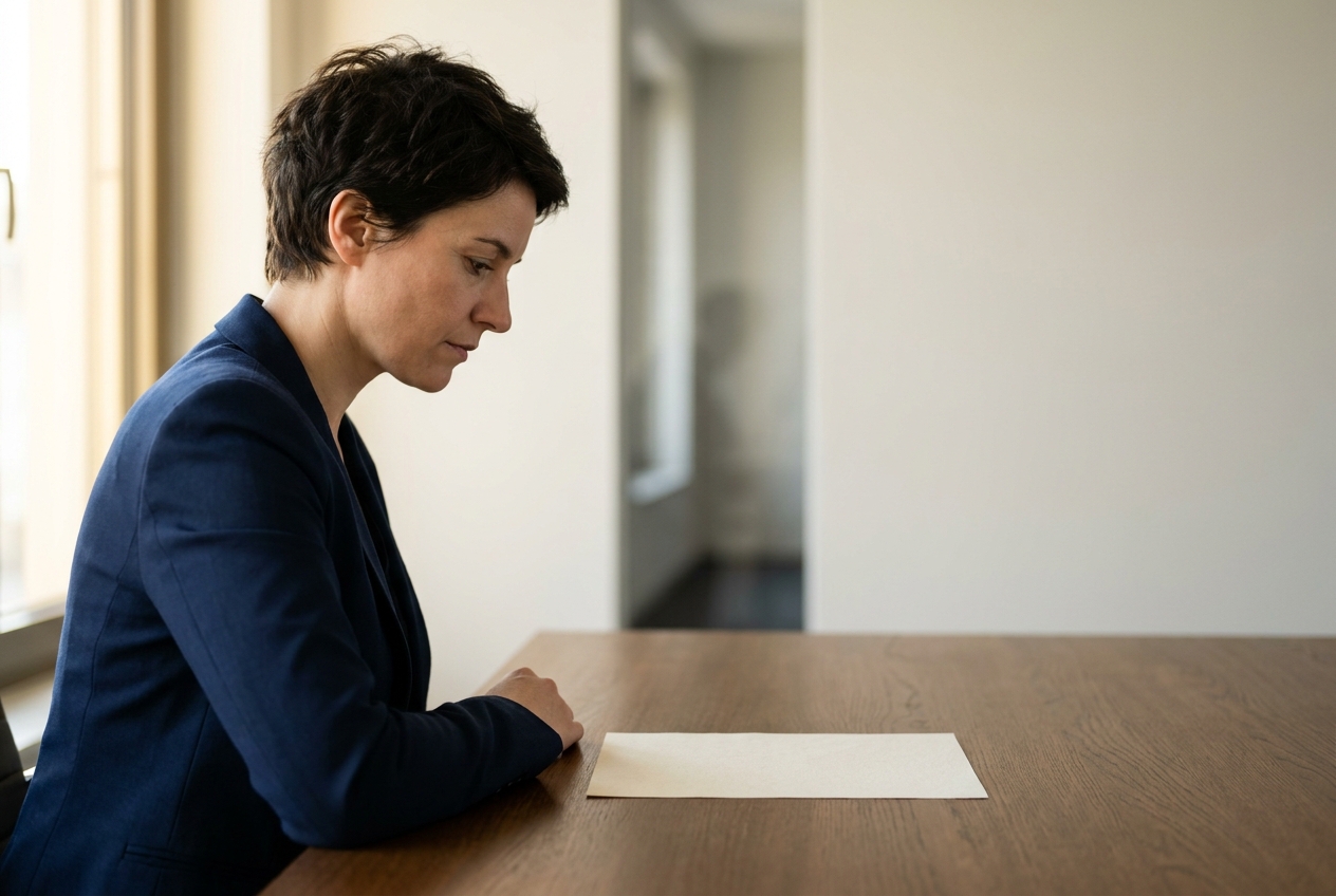 Bonitätsprüfung Technischer Großhandel: Fachperson prüft leere Lieferantenunterlagen