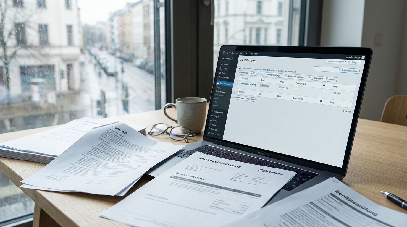WooCommerce Bestellprüfung mit Bonitäts-API: Dokumente und Risikoanalyse auf dem Schreibtisch