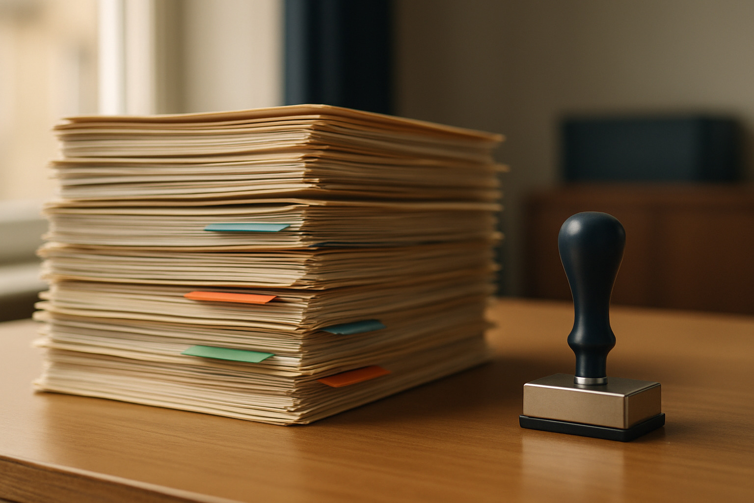 Bürgel Alternative mit sortierten Firmenakten und farbigen Trennregistern für die Anbieterauswahl