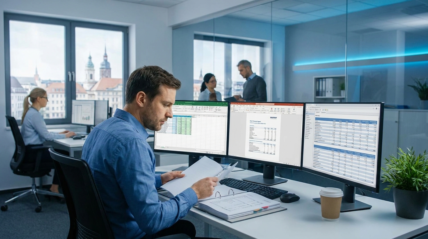 Bundesanzeiger API, Analyst prüft Finanzberichte und strukturierte Unternehmensdaten