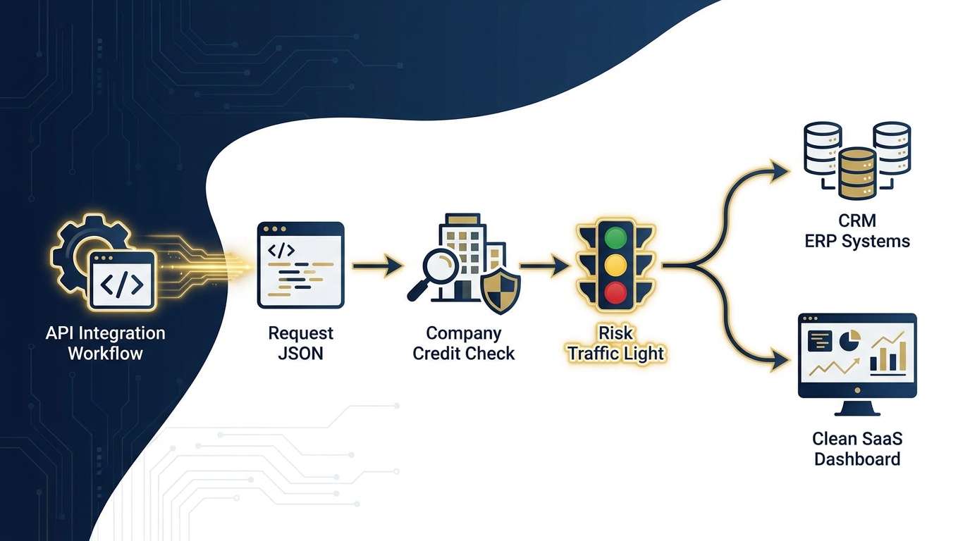 Creditreform API Alternative Ablauf von Trigger über Datenprüfung bis Freigabe und Monitoring im B2B Prozess
