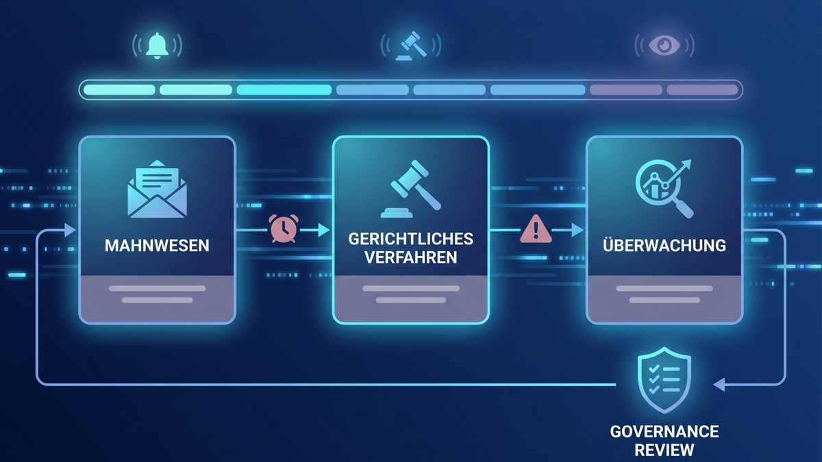 Inkasso-Prozess von Mahnung bis Monitoring bei offenen Forderungen