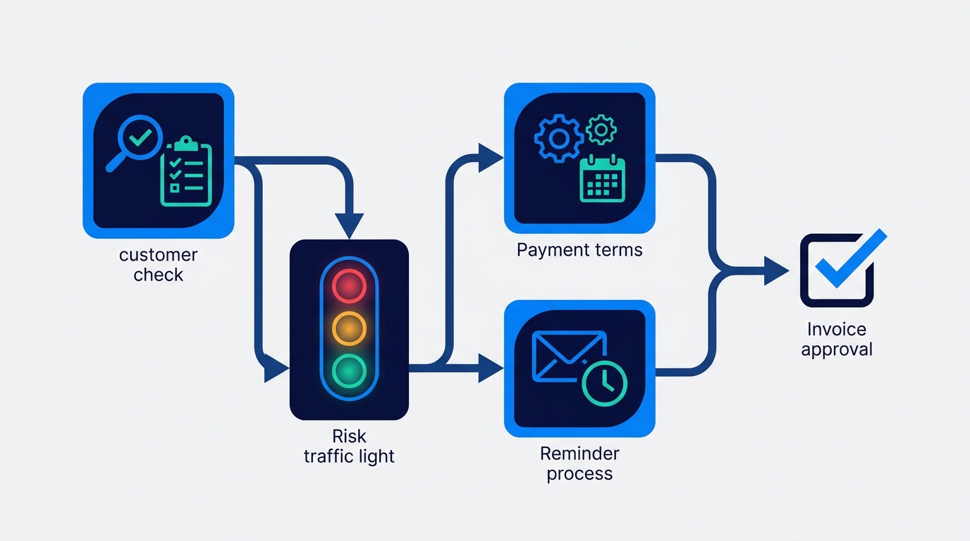 Rechnungskauf absichern Prozess für Bonitätsprüfung, Zahlungsziel und Mahnwesen