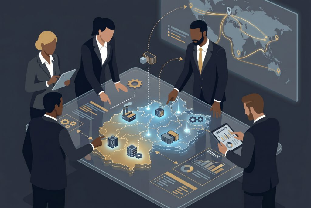 Standortfaktoren Unternehmen im Vergleich mit Infrastruktur Fachkräften und Kosten