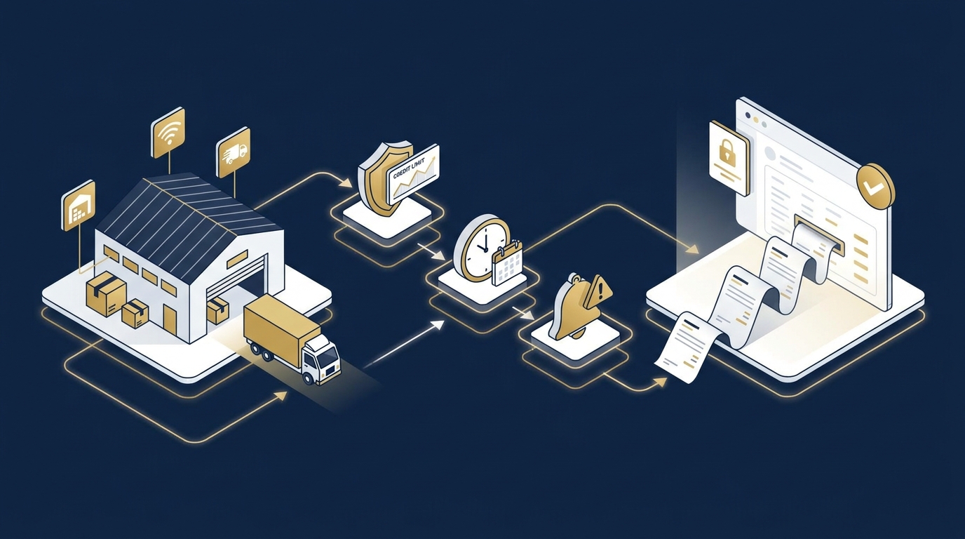 Zahlungsziel Logistik absichern Prozess von Auftrag bis Zahlungsmonitoring