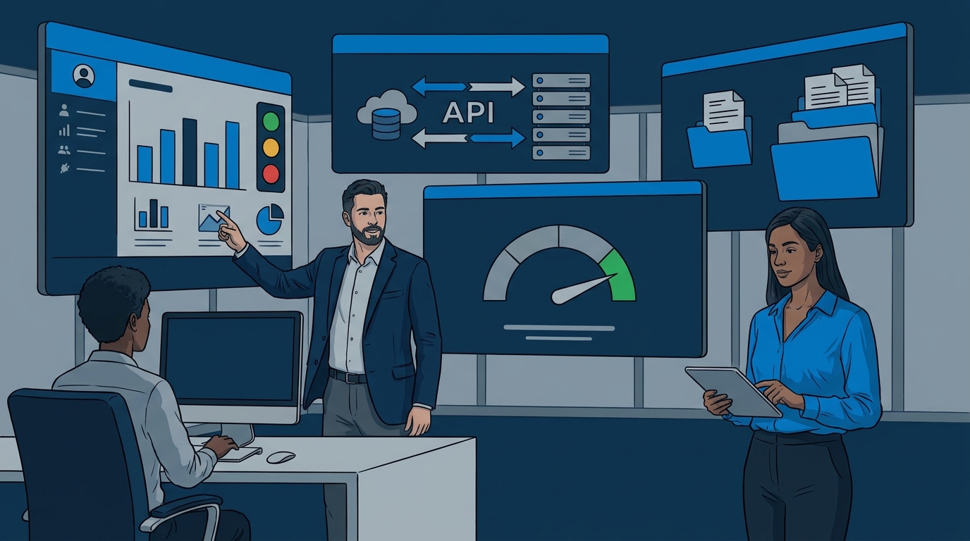Boniforce Datenübersicht mit Boniscore Ampelbewertung Kreditlimit Registerdaten Finanzdaten und API-Datenfluss