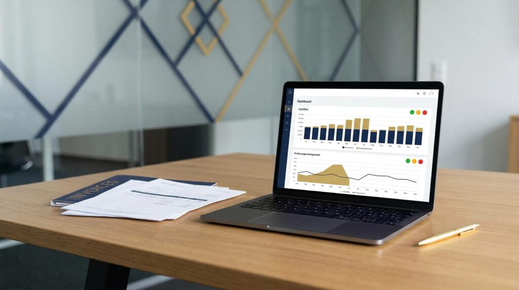 Forderungsmanagement Dashboard für offene Forderungen und B2B-Liquidität